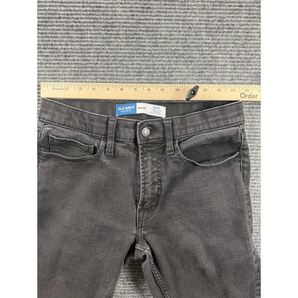 Old Navy Slim Fit 5-Pocket Pants - Charcoal Black / Dark Gray (30x30) - Picture 5 of 6